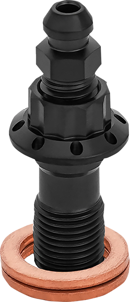 ARLEN NESS Banjo Bolt with Bleeder - 10mm - Black 300-822