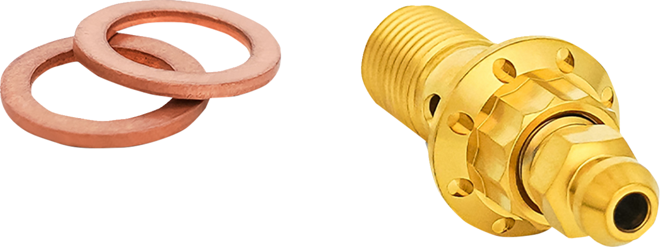 ARLEN NESS Banjo Bolt with Bleeder - 10mm - Gold 300-823