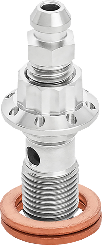 ARLEN NESS Banjo Bolt with Bleeder - 10mm - Polished 300-821