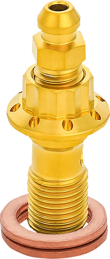 ARLEN NESS Banjo Bolt with Bleeder - 10mm - Gold 300-823
