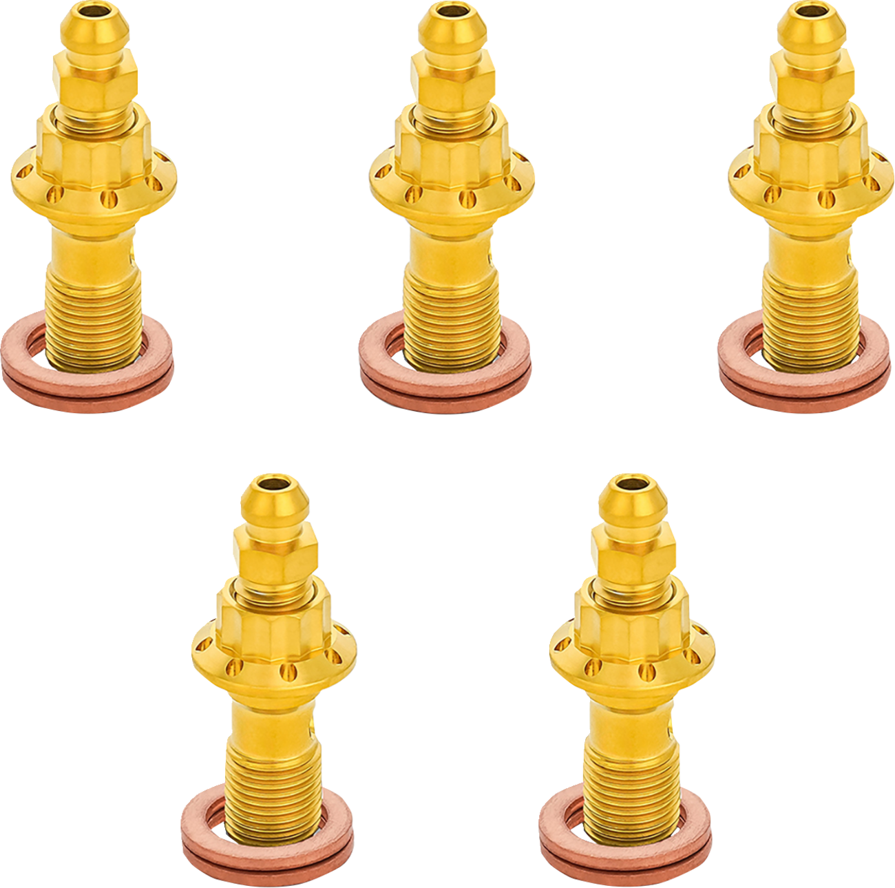 ARLEN NESS Banjo Bolt 5-Pack - 10mm - Gold 300-868