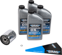 DRAG SPECIALTIES OIL Full Synthetic Oil Change Kit - 20W50 - Twin Cam - Chrome Filter 224378