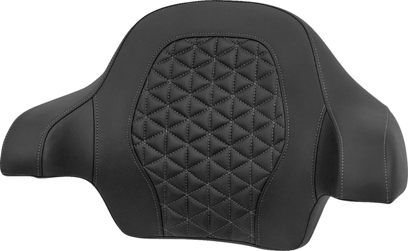 SADDLEMEN Tour-Pak® Passenger Pad - Tri-Gripper - Gray Stitch - FLH/FLT '14-'25 814-07-15602