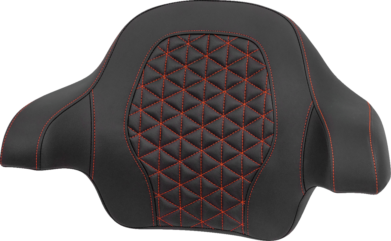 SADDLEMEN Tour-Pak® Passenger Pad - Tri-Gripper - Red Stitch - FLH/FLT '14-'25 814-07-15604