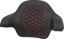 SADDLEMEN Tour-Pak® Passenger Pad - Tri-Gripper - Red Stitch - FLH/FLT '14-'25 814-07-15604
