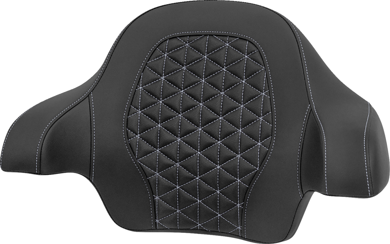 SADDLEMEN Tour-Pak® Passenger Pad - Tri-Gripper - Silver Stitch - FLH/FLT '14-'25 814-07-15605