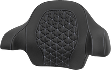 SADDLEMEN Tour-Pak® Passenger Pad - Tri-Gripper - Silver Stitch - FLH/FLT '14-'25 814-07-15605