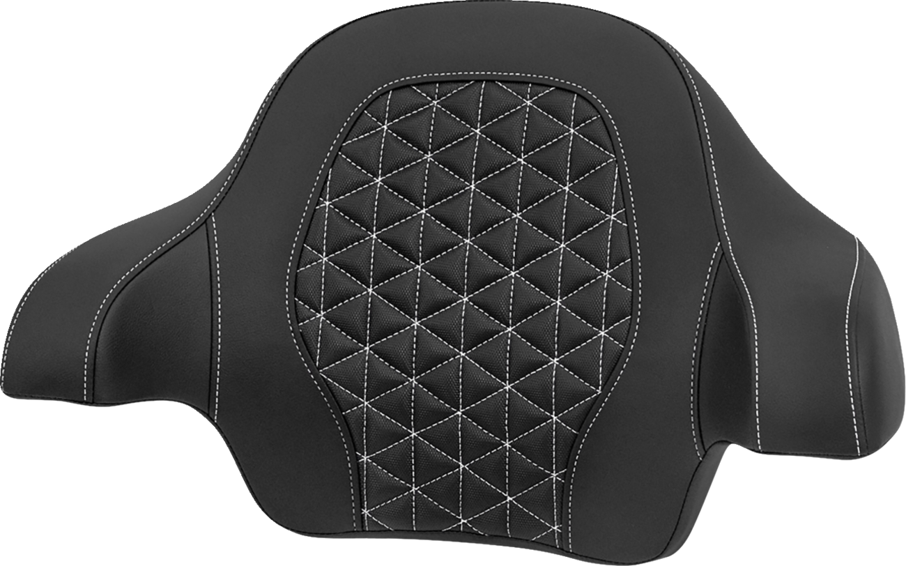 SADDLEMEN Tour-Pak® Passenger Pad - Tri-Gripper - White Stitch - FLH/FLT '14-'25 814-07-15606