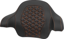 SADDLEMEN Tour-Pak® Passenger Pad - Tri-Gripper - Orange Stitch - FLH/FLT '14-'25 814-07-15603