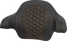 SADDLEMEN Tour-Pak® Passenger Pad - Tri-Gripper - Gold Stitch - FLH/FLT '14-'25 814-07-15607