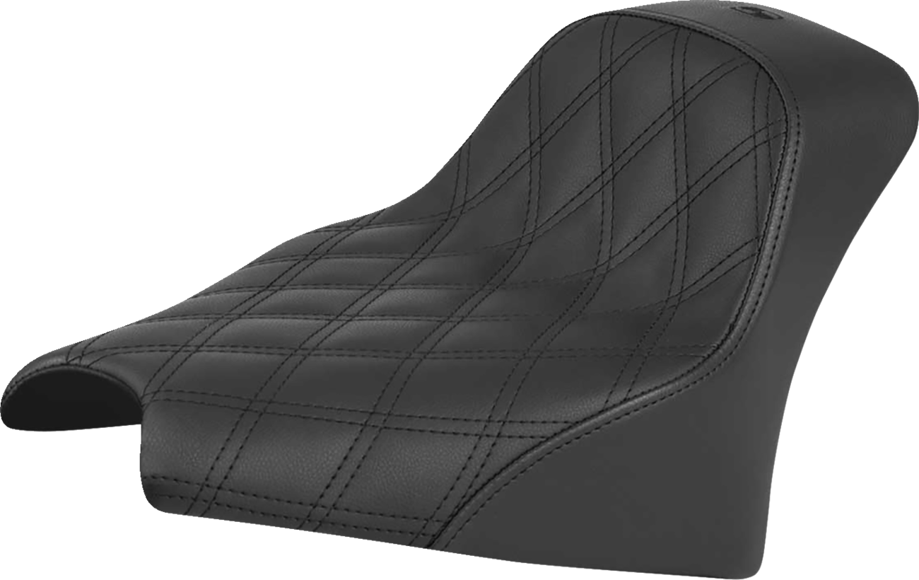 SADDLEMEN Renegade™ Solo Seat - Black - Lattice Stitch - Scout '25 I25-33-002LS