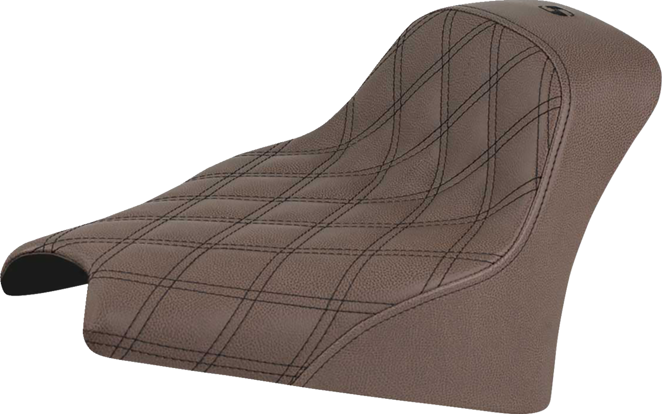 SADDLEMEN Renegade™ Solo Seat - Brown - Lattice Stitch - Scout '25 I25-33-002BLS