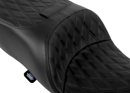 DRAG SPECIALTIES SEATS Freedom Seat - Solar Leather - Double Diamond Black Stitch - FLRT/FLTRT '15-'25 4724E