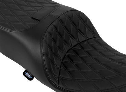 DRAG SPECIALTIES SEATS Freedom Seat - Vinyl - Double Diamond Black Stitch - FLRT/FLTRT '15-'25 4727B
