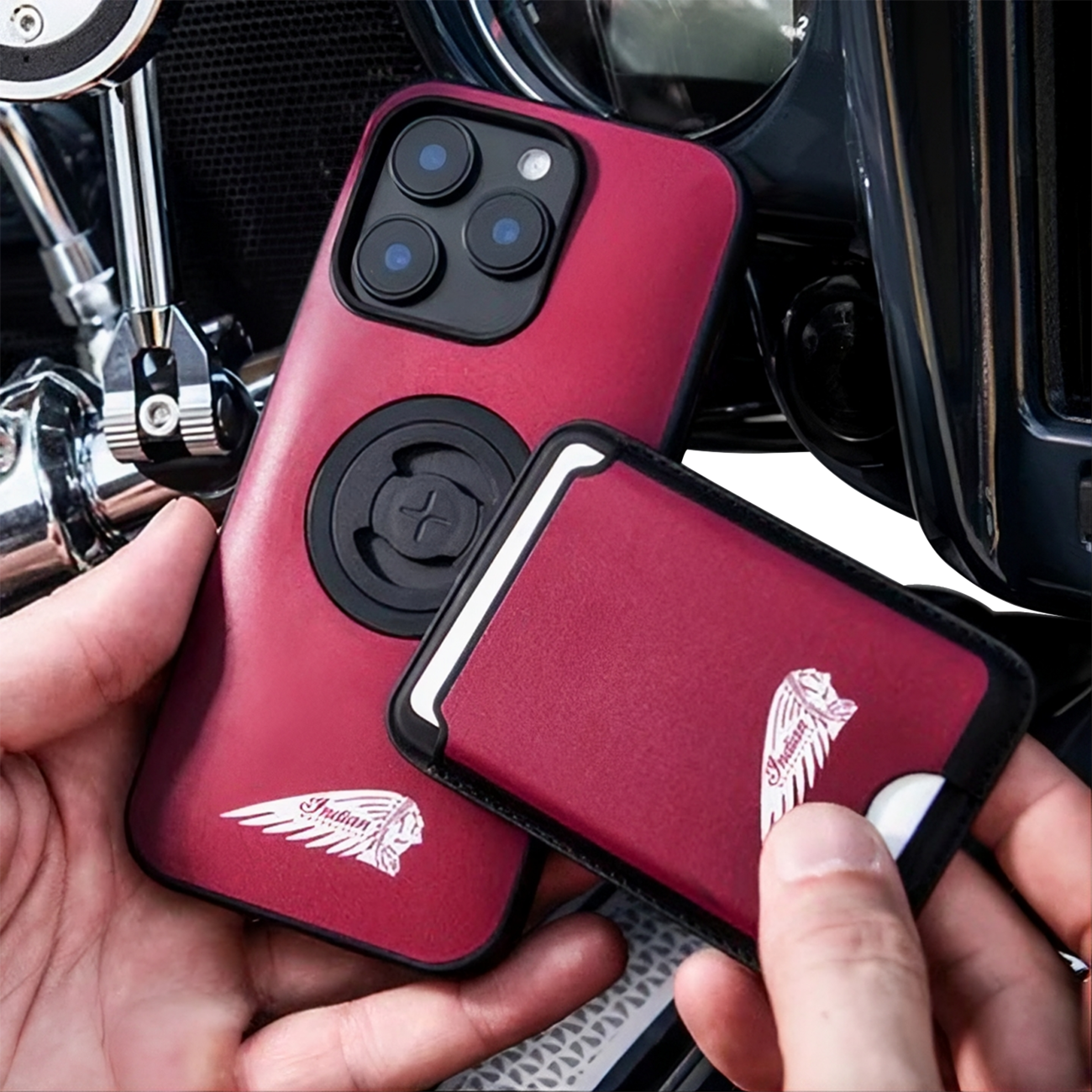 SP CONNECT Indian Card Wallet - Red 50820