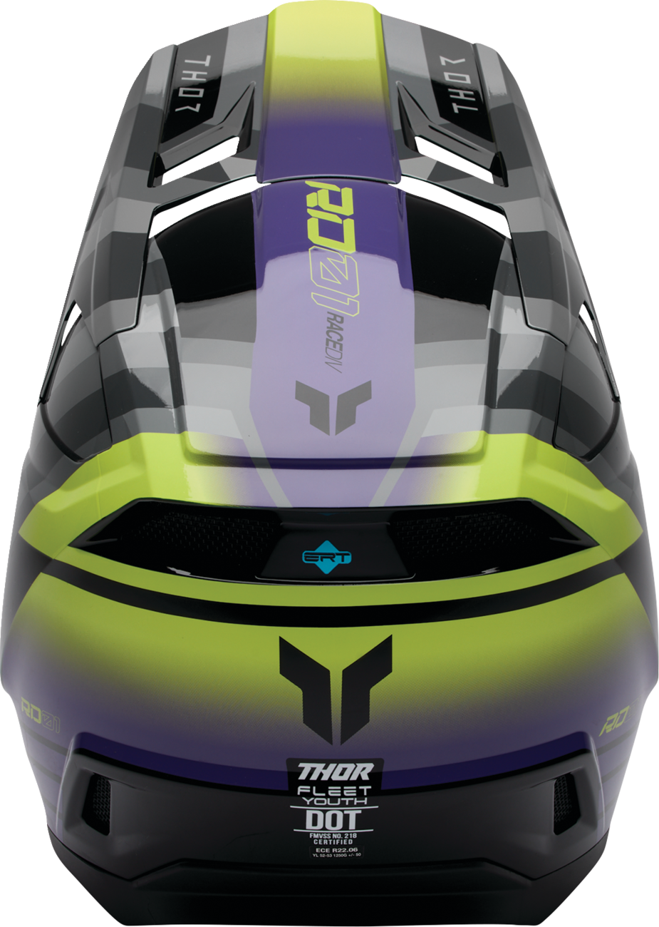 THOR Youth Fleet Helmet - Camber - Black/Purple - Large 0111-1773
