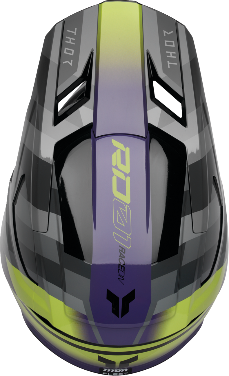THOR Youth Fleet Helmet - Camber - Black/Purple - Large 0111-1773