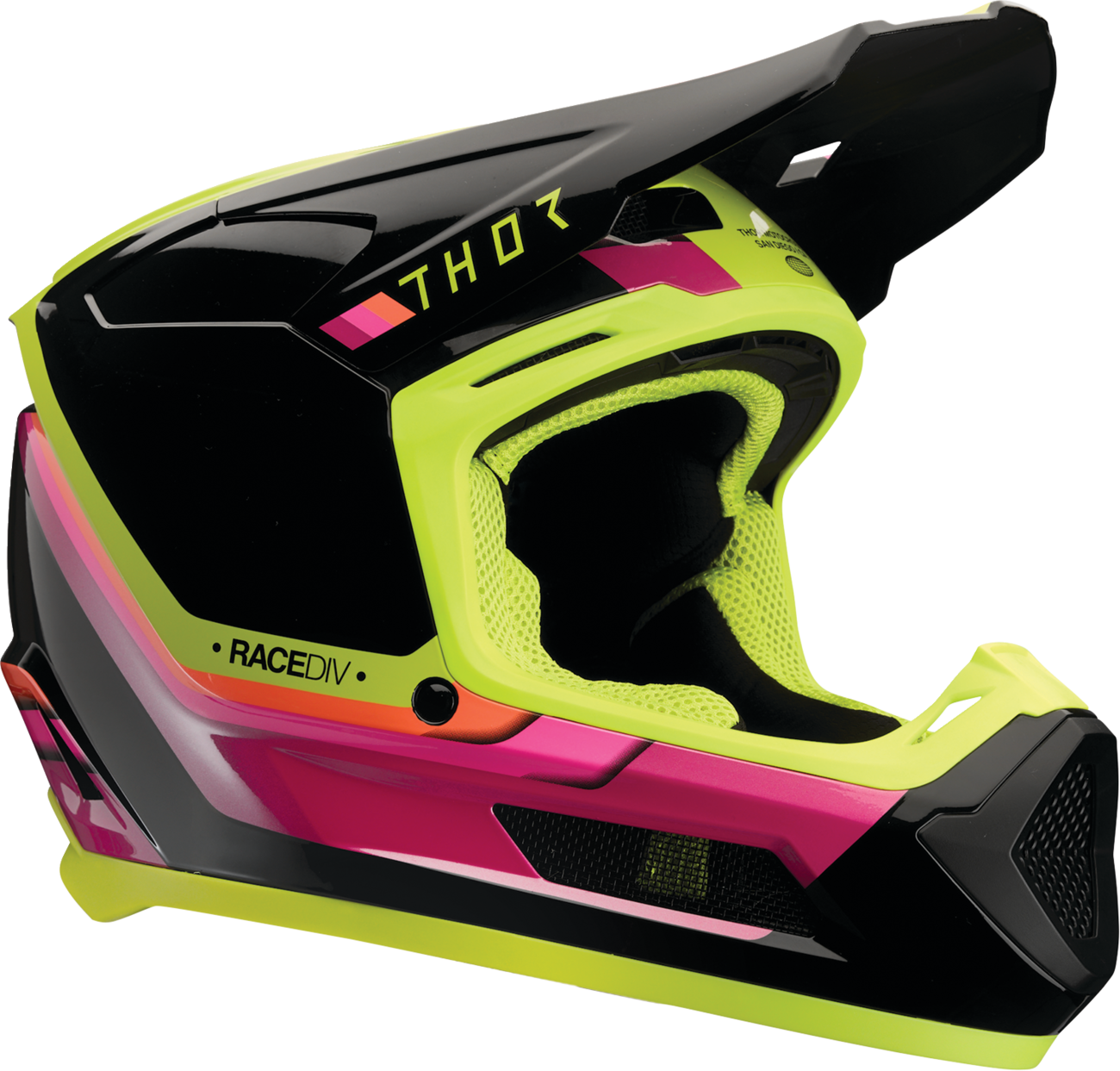 THOR Youth Fleet Helmet - Defy - Black/Acid - Large 0111-1761