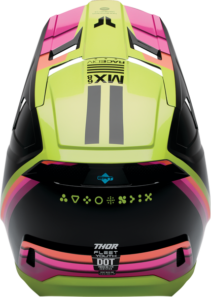 THOR Youth Fleet Helmet - Defy - Black/Acid - Large 0111-1761
