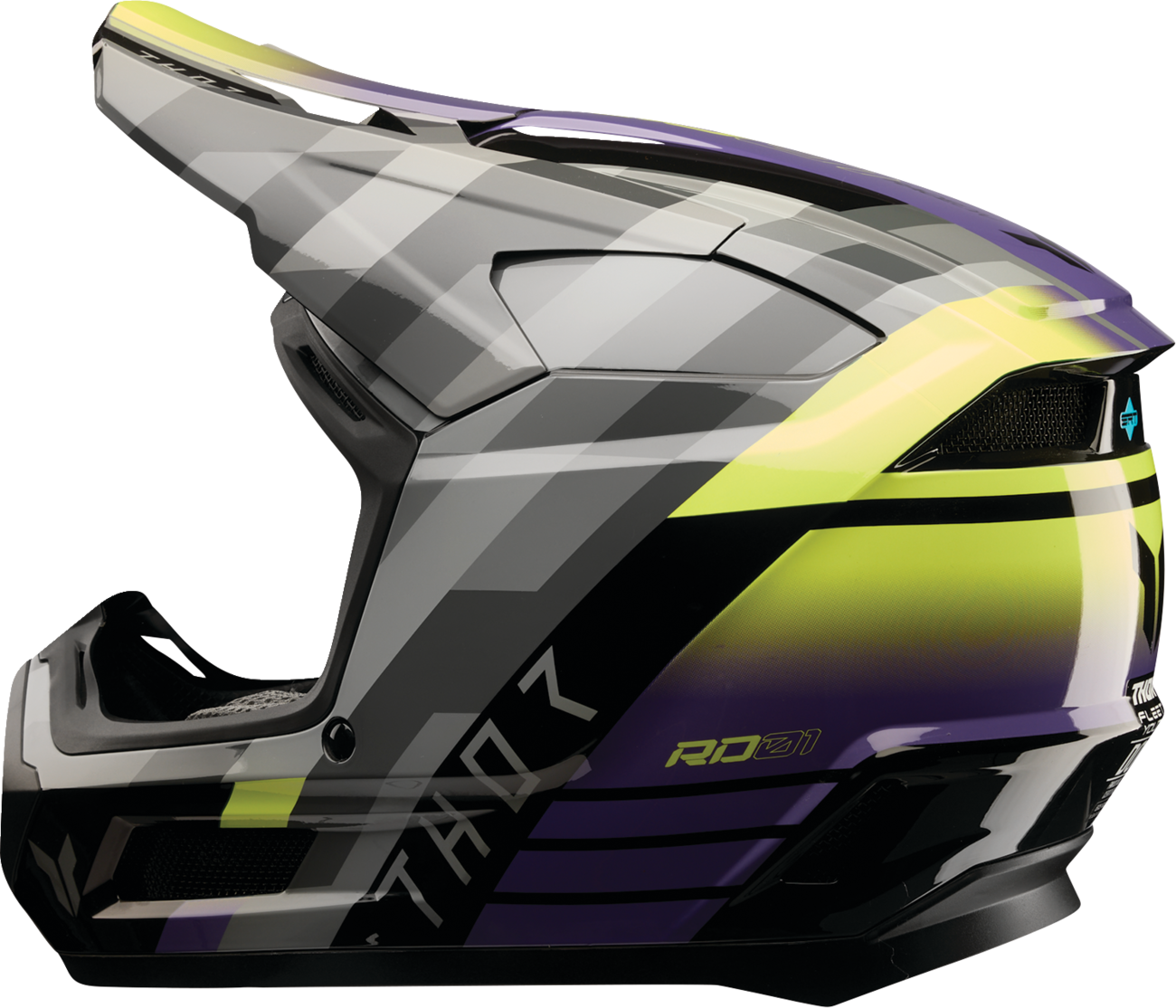 THOR Youth Fleet Helmet - Camber - Black/Purple - Small 0111-1771