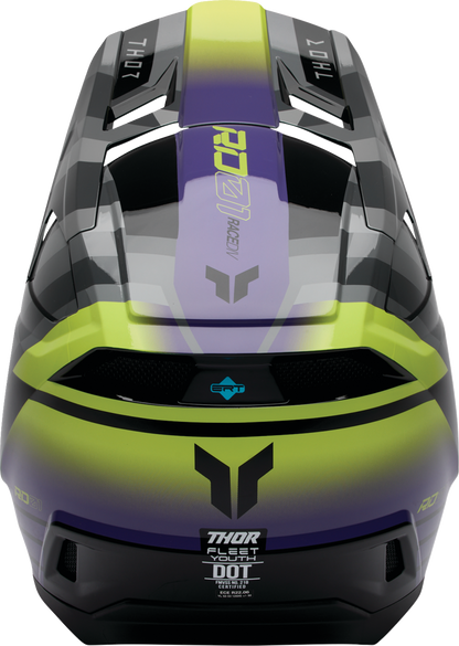 THOR Youth Fleet Helmet - Camber - Black/Purple - Small 0111-1771