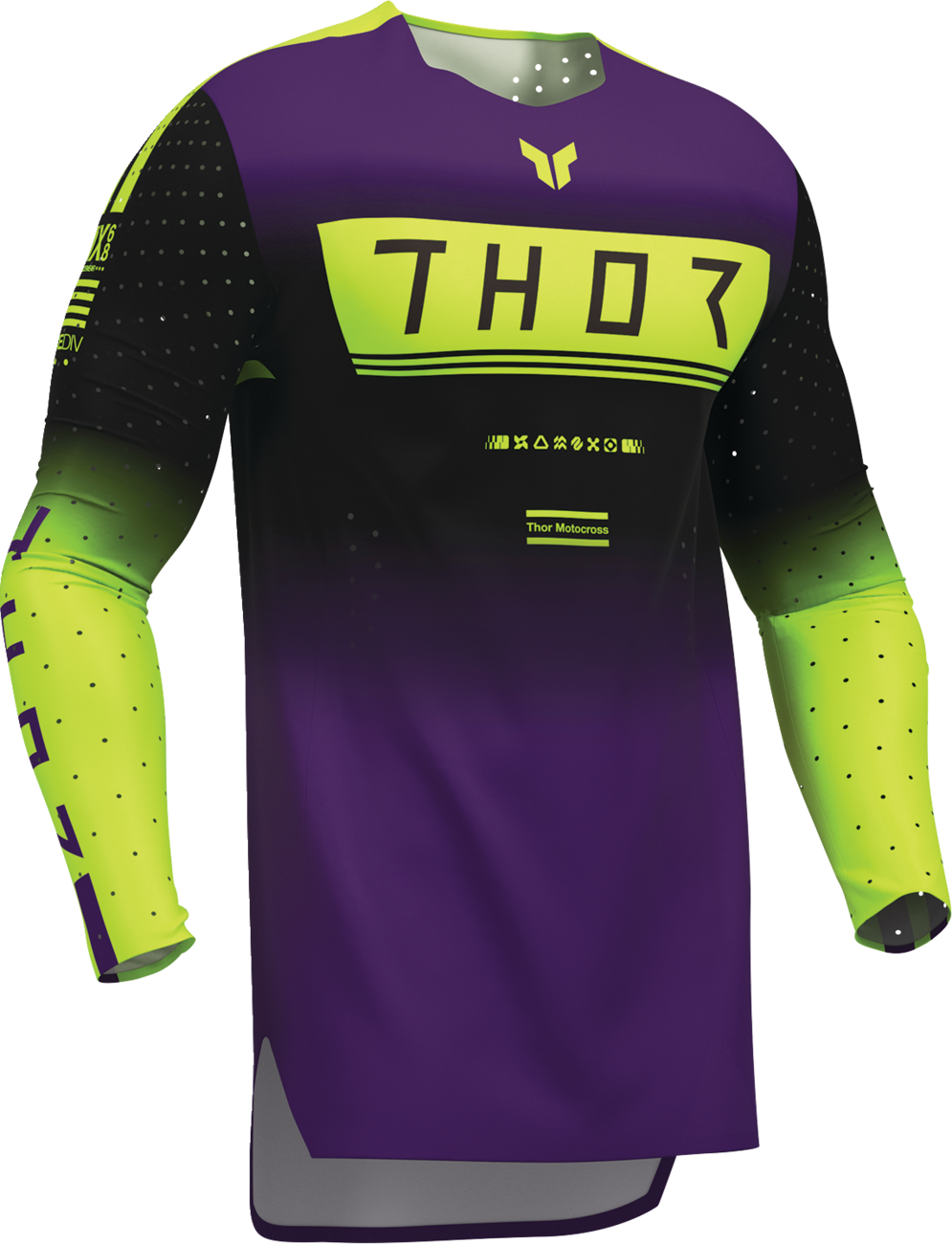 THOR Sportmode Geo Jersey - Black/Purple - Large 2910-8744