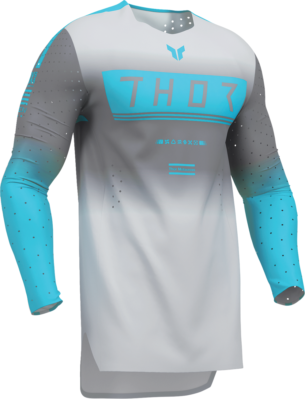THOR Sportmode Geo Jersey - Charcoal/Gray - Large 2910-8749
