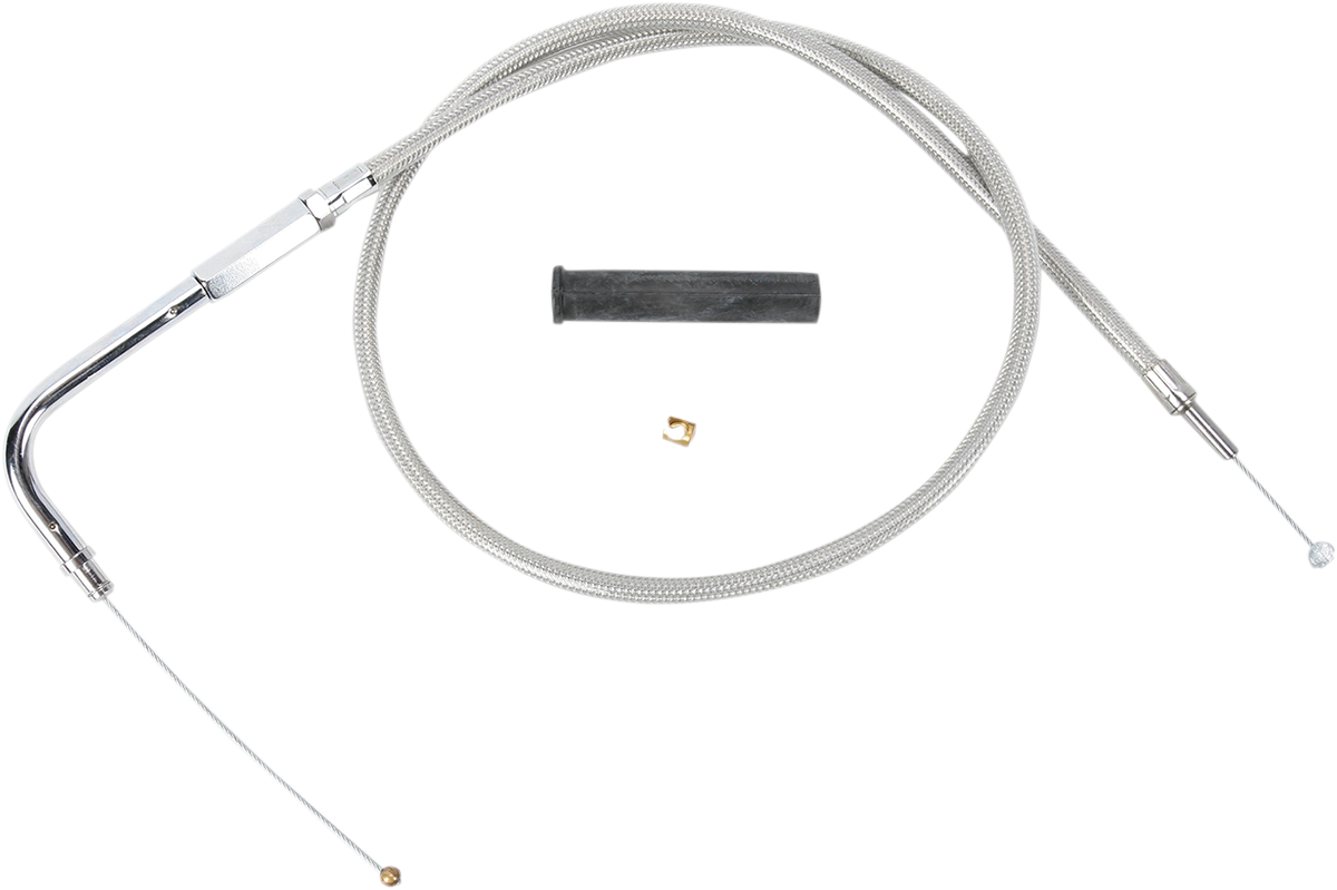 DRAG SPECIALTIES Stainless Braided Throttle Cable - 36-3/4" 5332506B