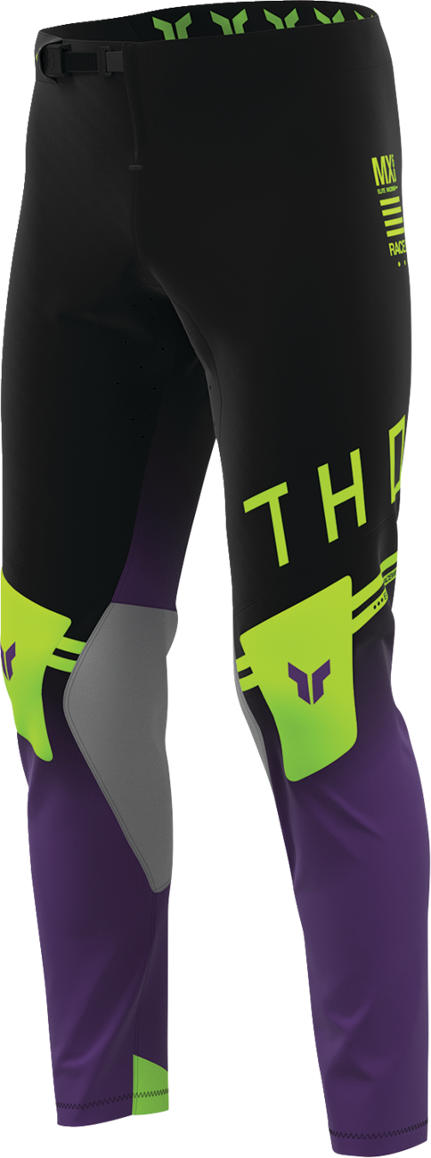 THOR Sportmode Geo Pants - Black/Purple - US 38 2901-12804