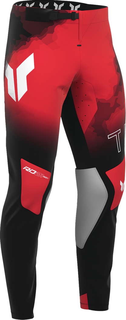 THOR Sportmode Carbon Pants - Black/Red - US 34 2901-12775