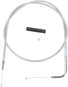 DRAG SPECIALTIES Stainless Braided Throttle Cable - 43-1/2" 5332104B