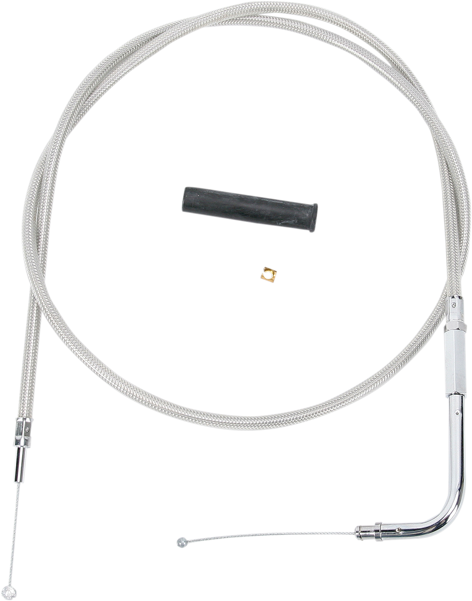 DRAG SPECIALTIES Stainless Braided Throttle Cable - 45-1/2" 5332106B