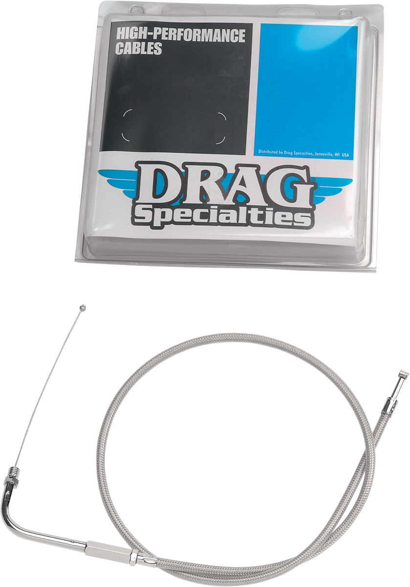 DRAG SPECIALTIES Stainless Braided Throttle Cable - 30" 5330200B