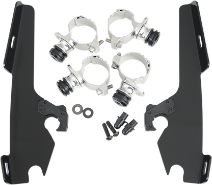 MEMPHIS SHADES Batwing Trigger Lock Mounting Kit - VT 750/1100 - Black MEK1957