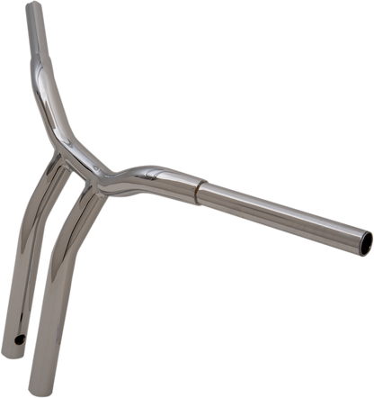 LA CHOPPERS Kage Fighter Welded Bent-Riser Handlebar - One Piece - 14" - Chrome LA-7338-14