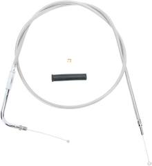 DRAG SPECIALTIES Stainless Braided Throttle Cable - 44" 5331104B