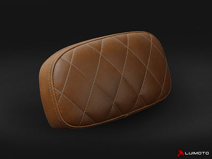 LUIMOTO Vintage style Sissy Bar Pad Cover for the Triumph Scrambler (06+) and Bonneville (00-15)