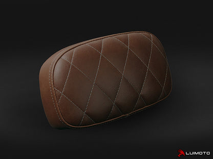 LUIMOTO Vintage style Sissy Bar Pad Cover for the Triumph Scrambler (06+) and Bonneville (00-15)