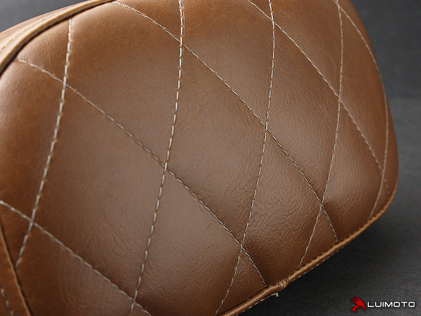 LUIMOTO Vintage style Sissy Bar Pad Cover for the Triumph Scrambler (06+) and Bonneville (00-15)