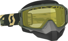 Primal Goggle Snow Cross Camo Kahki W/Yellow