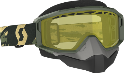 Primal Goggle Snow Cross Camo Kahki W/Yellow