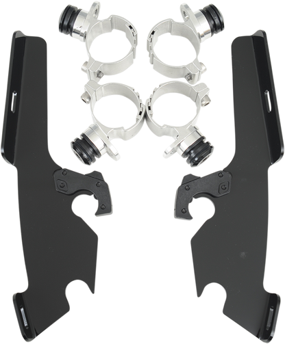 MEMPHIS SHADES Fats/Slim Trigger Lock Mounting Kit - Kawasaki/Yamaha - Black MEB8982