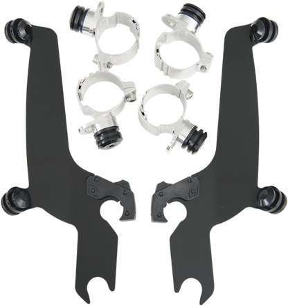 MEMPHIS SHADES Trigger Lock Sportshield Mounting Kit - Black - Kawasaki/Yamaha MEB8934