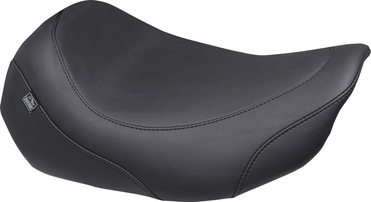 MUSTANG Wide Tripper™ Solo Seat - No Backrest Receiver - Black Stitch - FLT/FLH '23-'25 88603