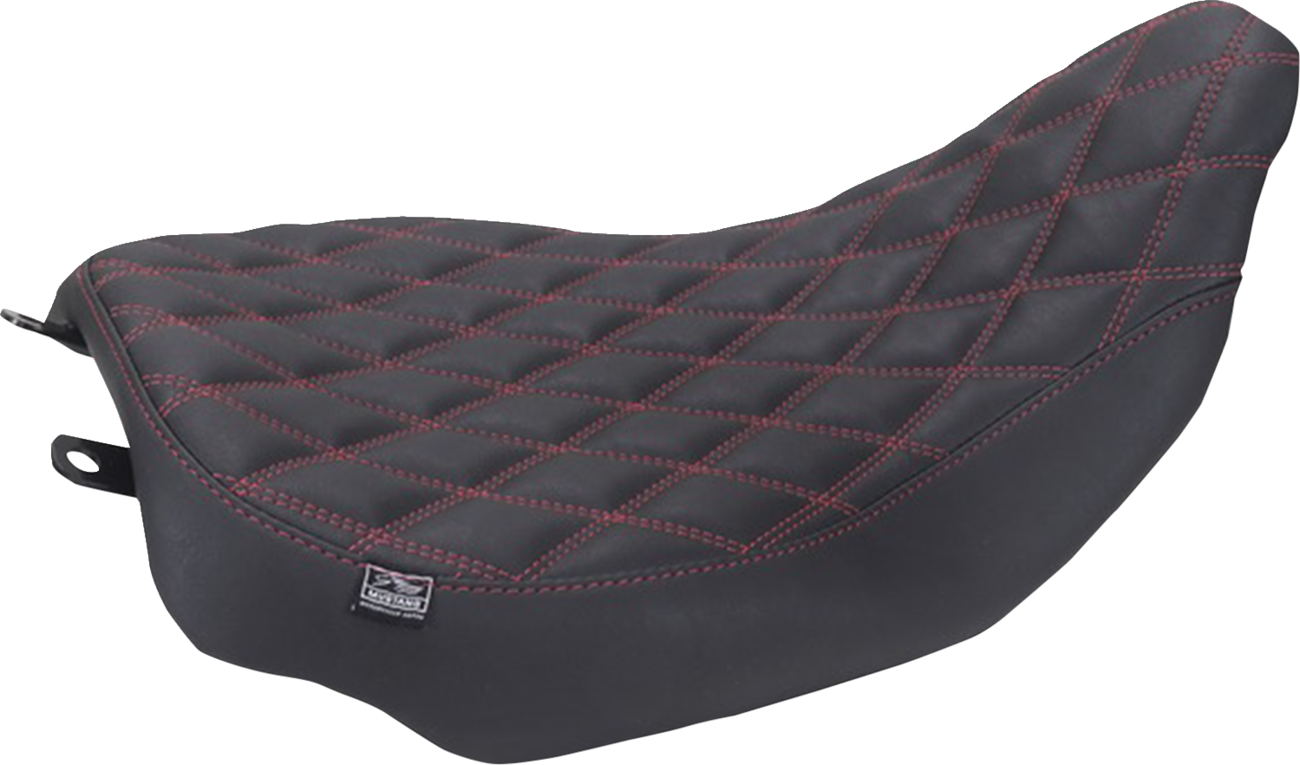 MUSTANG Runaround™ Solo Seat - Double Diamond - Dark Cherry Stitch - FLT/FLH '23-'25 88020DC