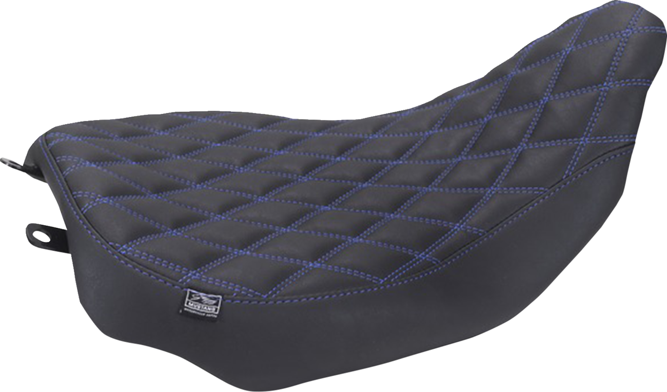 MUSTANG Runaround™ Solo Seat - Double Diamond - Sky Blue Stitch - FLT/FLH '23-'25 88020SB