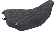 MUSTANG Runaround™ Solo Seat - Double Diamond - Gun Metal Gray Stitch - FLT/FLH '23-'25 88020GM