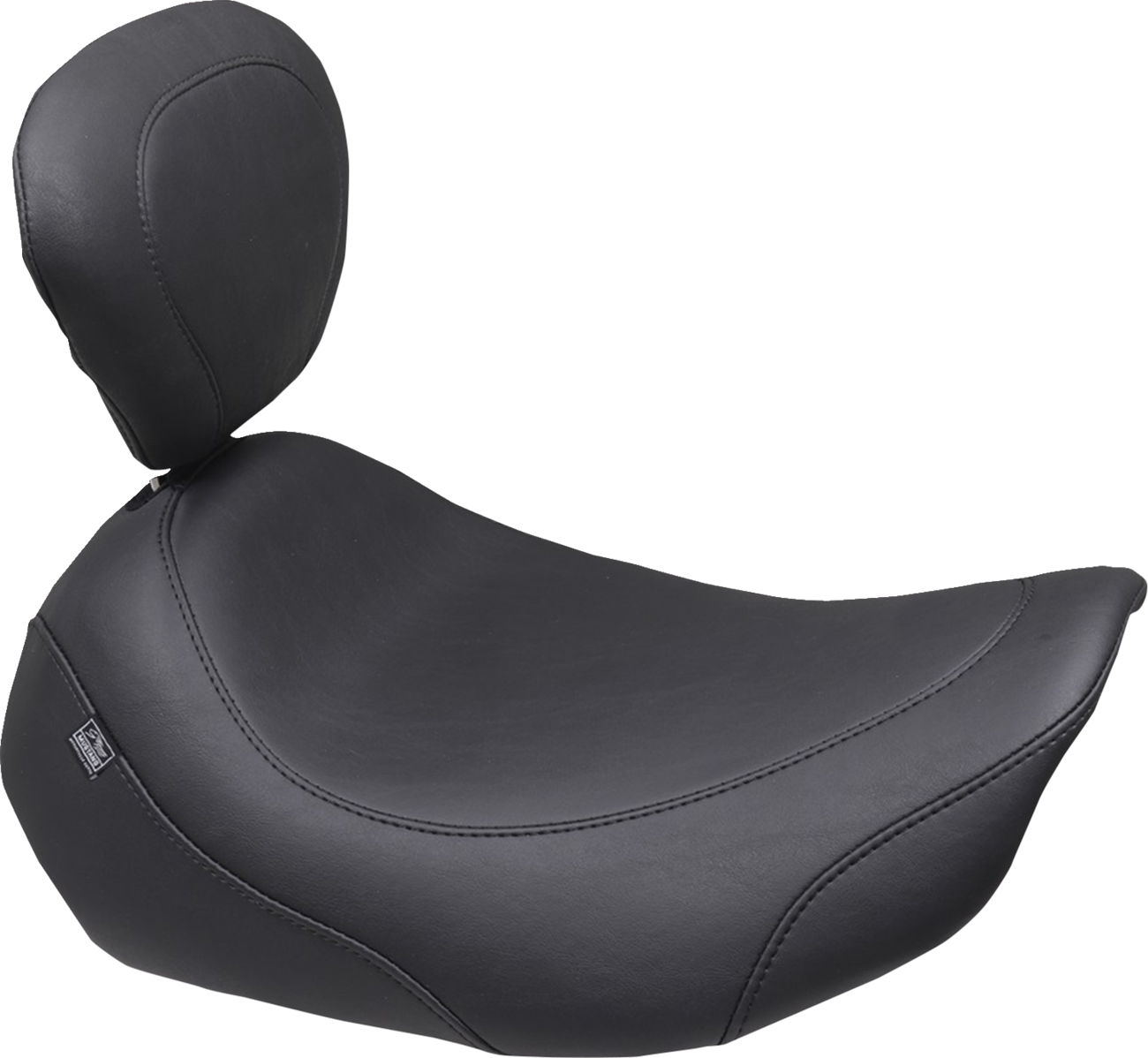 MUSTANG Wide Tripper™ Solo Seat - Backrest Receiver - Black Stitch - FLT/FLH '23-'25 89402