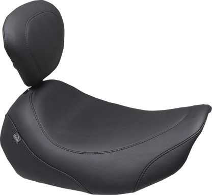 MUSTANG Wide Tripper™ Solo Seat - Backrest Receiver - Black Stitch - FLT/FLH '23-'25 89402