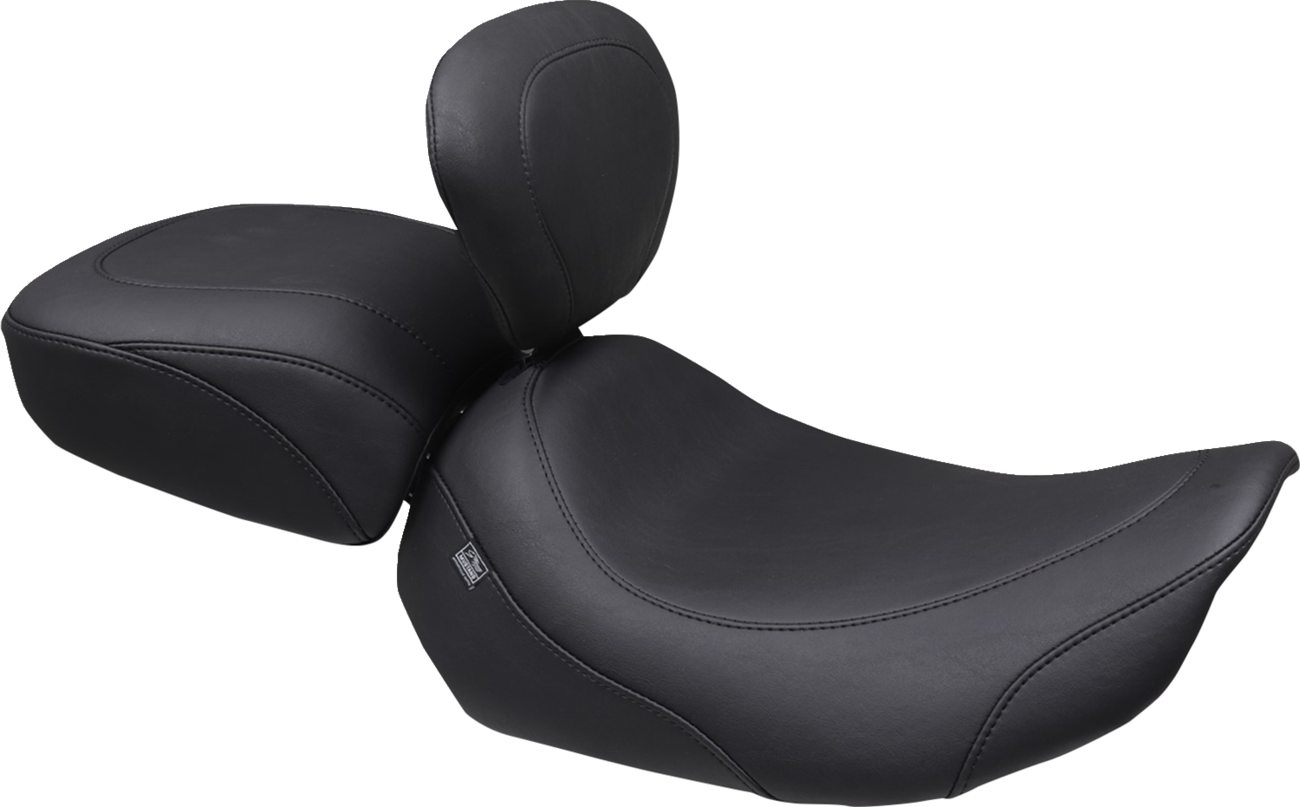 MUSTANG Wide Tripper™ Solo Seat - Backrest Receiver - Black Stitch - FLT/FLH '23-'25 89402